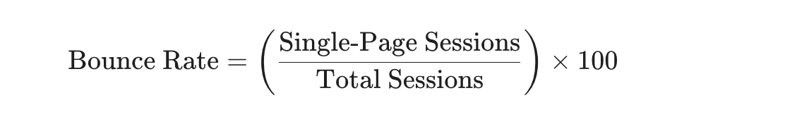 bounce rate formula