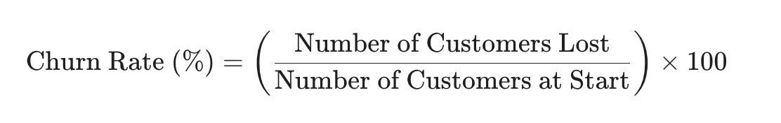 churn rate formula