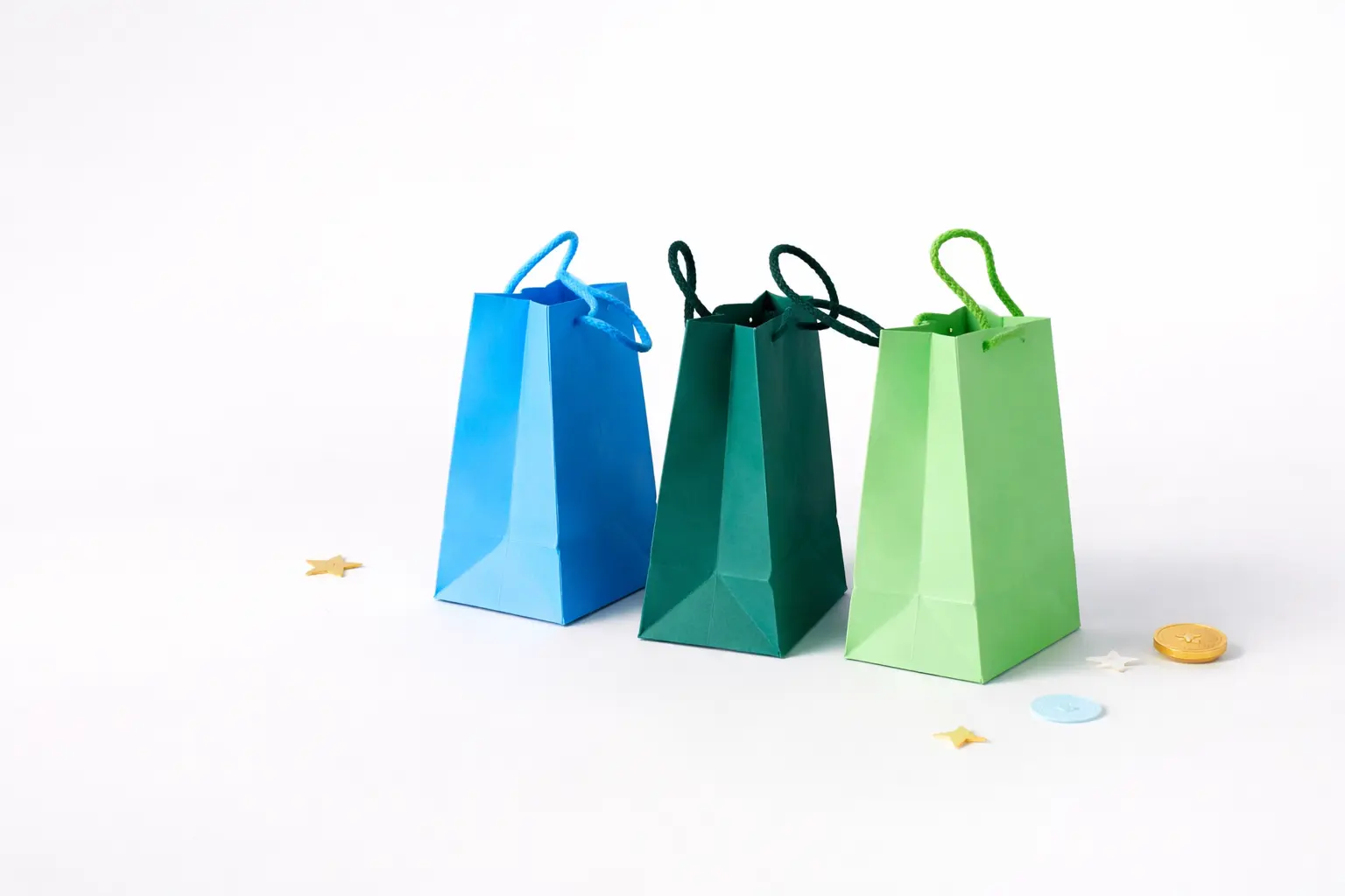 Shopping bags on a white background