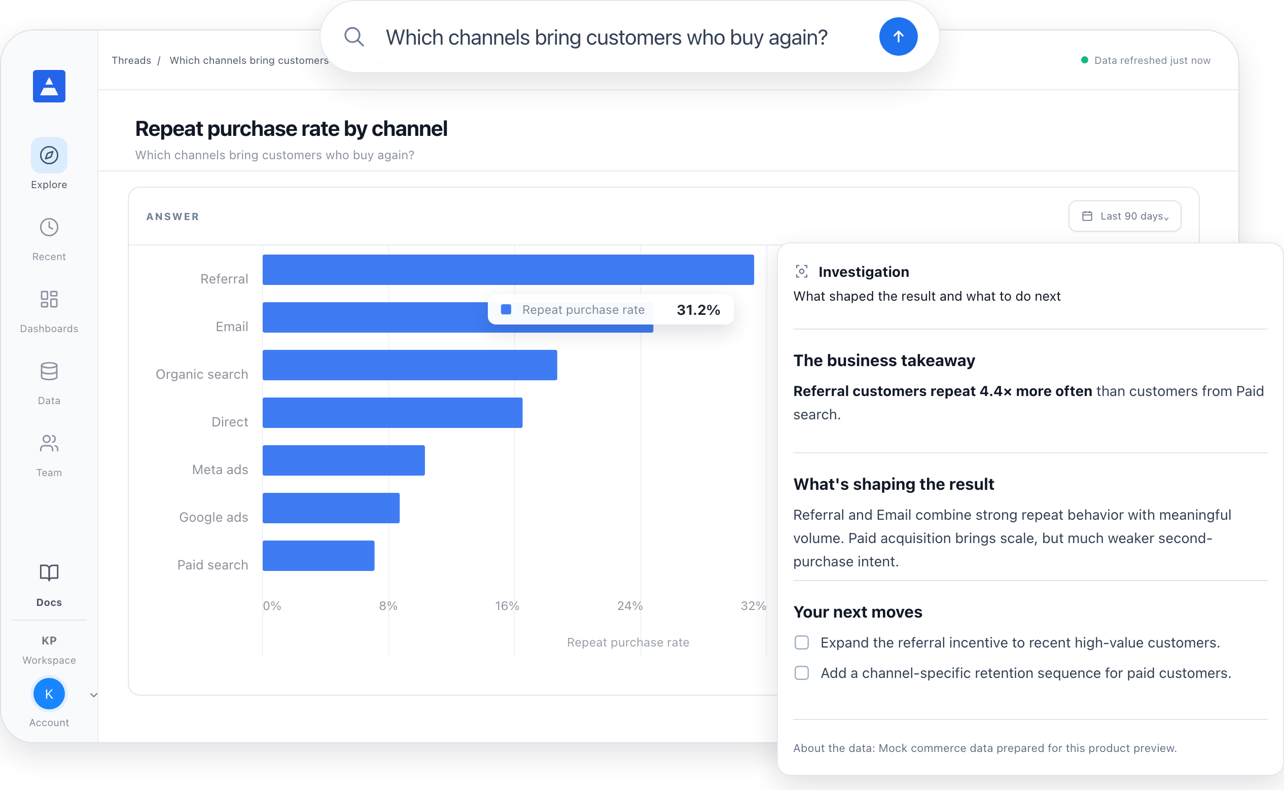 Daymark repeat customer analysis